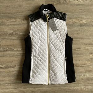 Marc NY white and leather vest